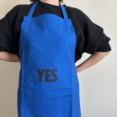 DRESSSEN  DRVBLU2 REVERSIBLE  APRON“YES/NO THANK YOU※NOには➖線があります。(リバーシブルエプロン)