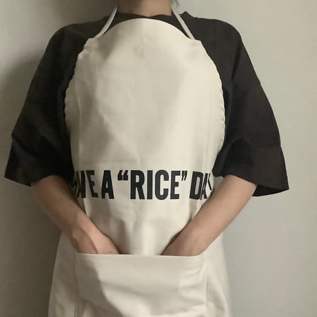 🌸新発売　　ADULT APRON #24  "HAVE A “RICE” DAY"