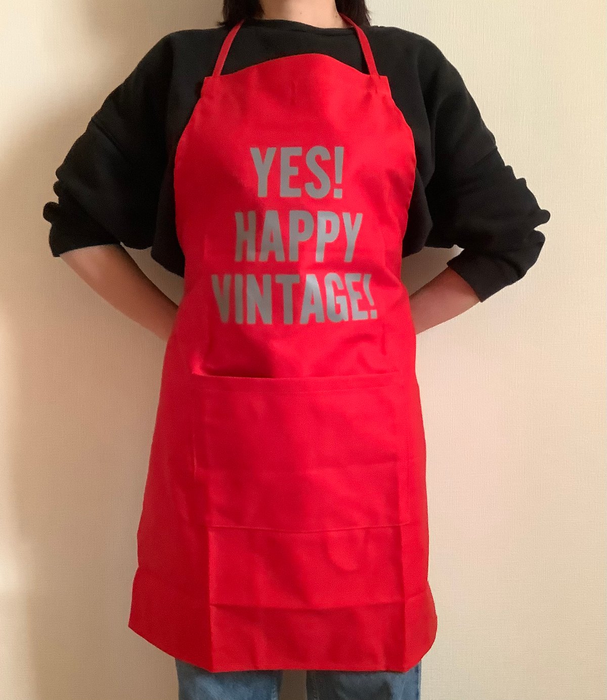 ✴️新発売 DR(RD)8 ”YES“! HAPPY VINTAGE！”APRON RE