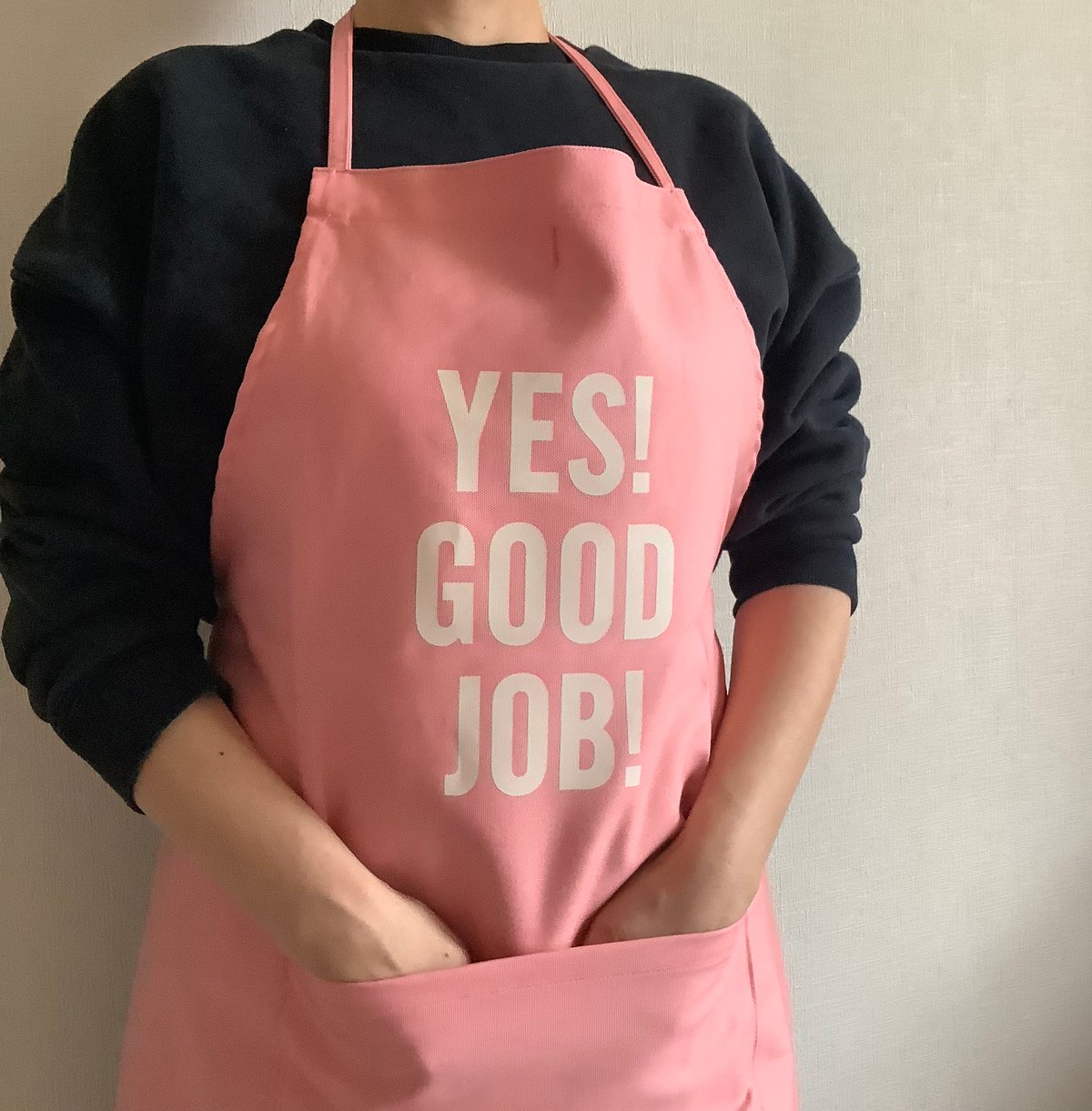 ✴️[新発売]DR(PK)2 ”YES！GOOD JOB！“ APRON (生成りロゴ)P