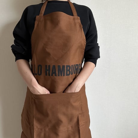 DRESSSEN  DRVBRN5 REVERSIBLE  APRON“HELLO HAMBERGER/HELLO JUICY (リバーシブルエプロン)
