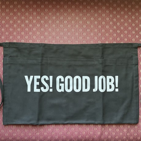 DRESSSEN  LWB3  LOWER WALL APRON  "YES！GOOD JOB！"(腰巻きエプロンです)  BLACK COLOR