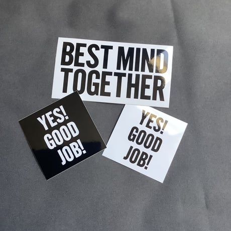 DST2　ステッカー3枚セット　(YES！GOOD JOB(black、white)、BESTMIND TOGETHER)