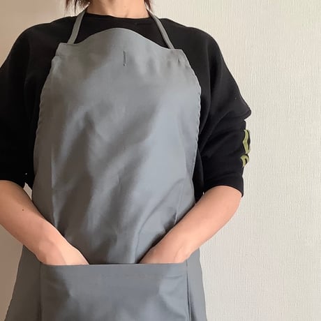 [限定販売]DRESSSEN DR(GRY)0 ADULT APRON  "NON TITLE“ ※こちらのエプロンは無地です。  GREY  COLOR
