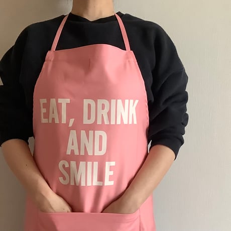 DR(PK)4   ”EAT，DRINK AND SMILE“ ※生成りロゴ　 PINK  COLOR