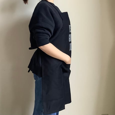 ADULT APRON DR(BLK)2 ”YES！ GOOD JOB！“BLACK COLOR ※GREYロゴ