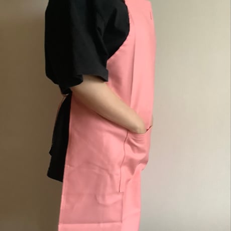 ADULT APRON DR(PK)0   "NON TITLE“ PINK  COLOR ※こちらのエプロンは無地です。