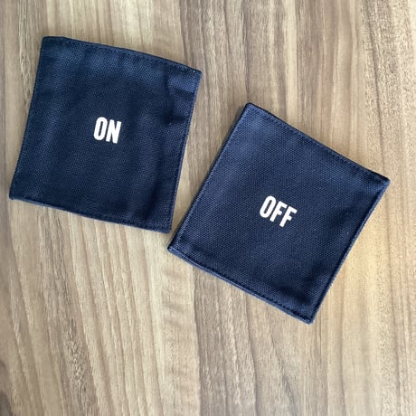 COAN2 REVERSIBLE COASTER “ON/OFF” (DARK NAVY COLOR)※５枚セットです。