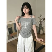 153MytクロスショルダーTシャツ