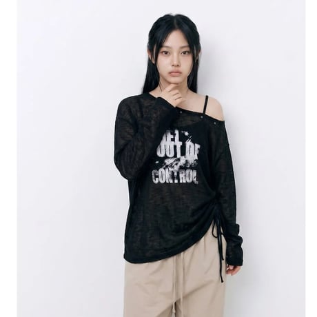 7ニットスタッズロングスリーブ