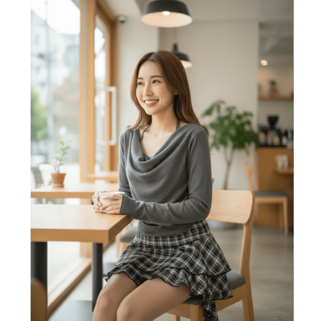 35ドレープレイヤードロングスリーブ