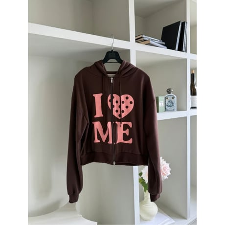 42CreamBeigeドットマイフードジップアップ