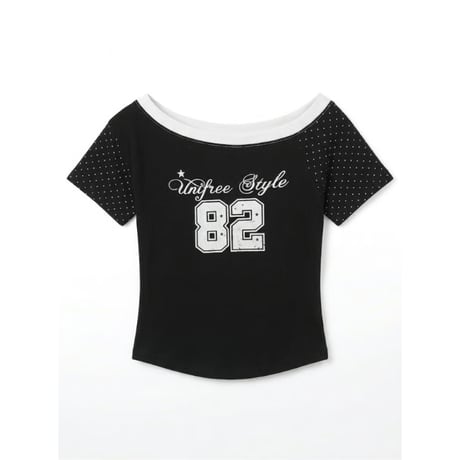 102MyTドット袖Tシャツ