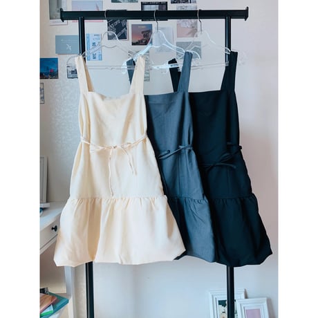 3モダーンバルーンミニワンピース
