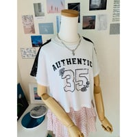 65/35レースプリントTシャツ