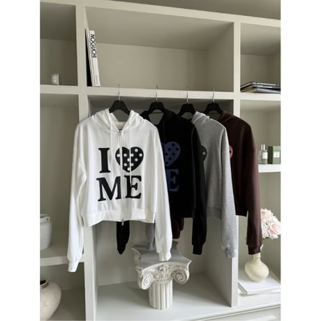 42CreamBeigeドットマイフードジップアップ