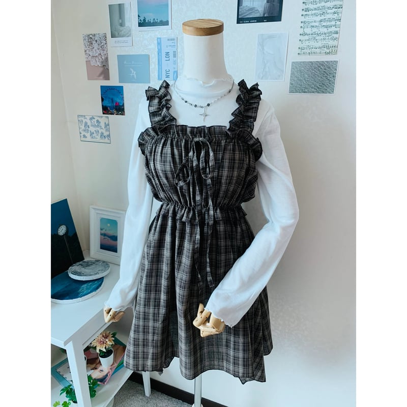 最終値下げ DimMoire Coffin Doll ミニワンピース チェック Dimmoire ディムモアール Coffin Doll ミニワンピース - メルカリ