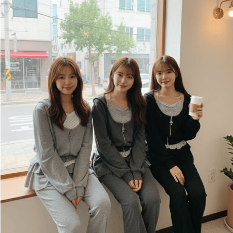3ベラクロップドフードジップアップ