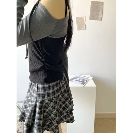 77ロティ配色レイヤードロングスリーブ