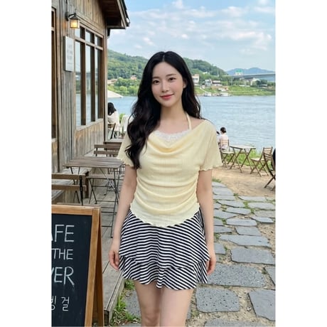 ３５レックスレースドレープTシャツ