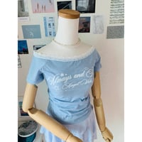 59エンゼルプリントオフショルTシャツ