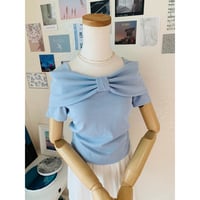 57感動リブリボンハーフスリーブ