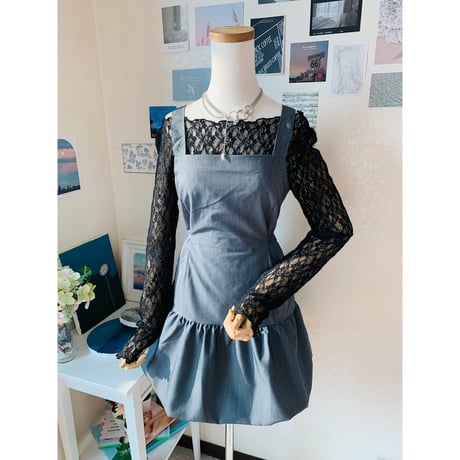 3モダーンバルーンミニワンピース