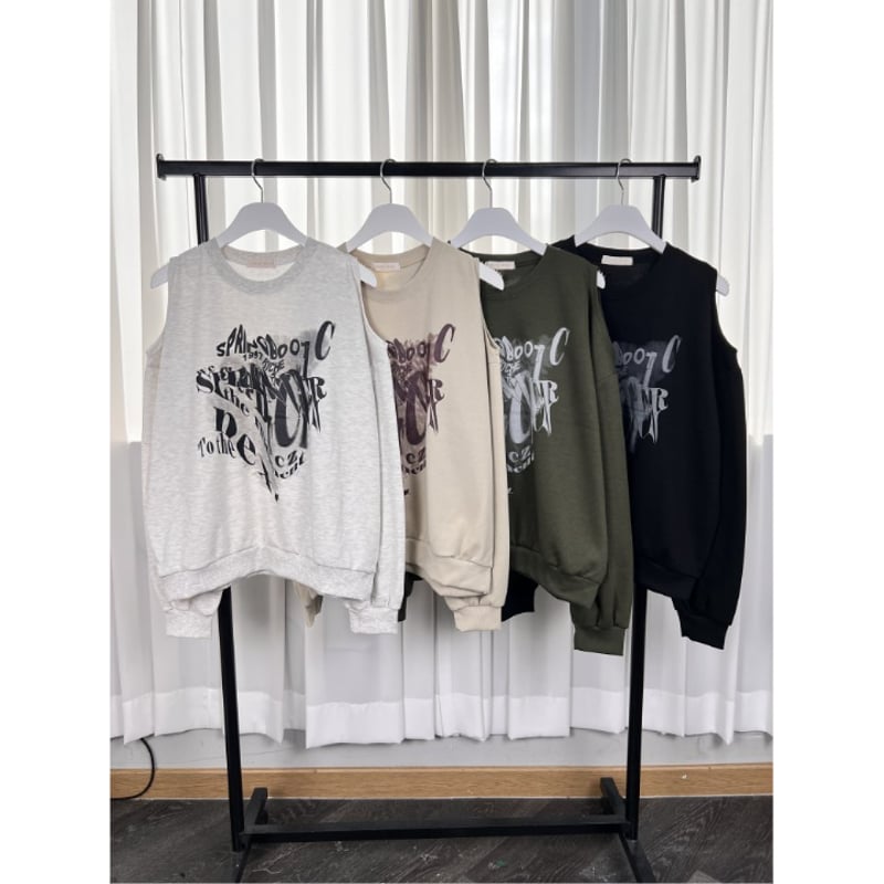 229ウィグル肩開きスウェットパーカー | 4every 229ウィグル肩開きスウェットパーカー | 4every