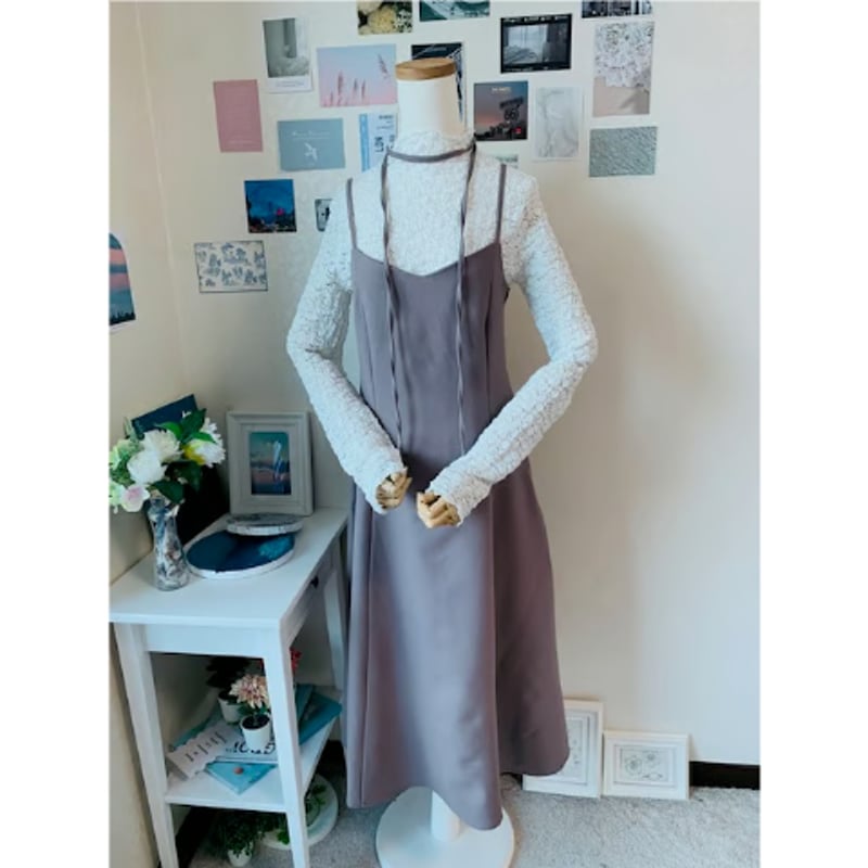 2クレープロングフレアーワンピース | 4every