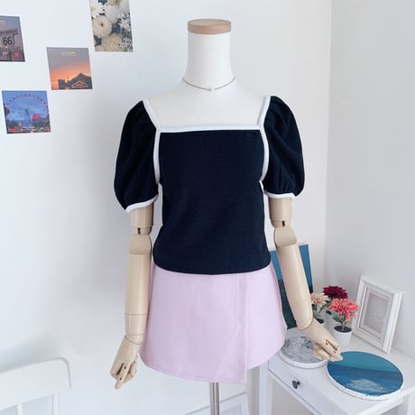 12ウェーブ配色パフTシャツ