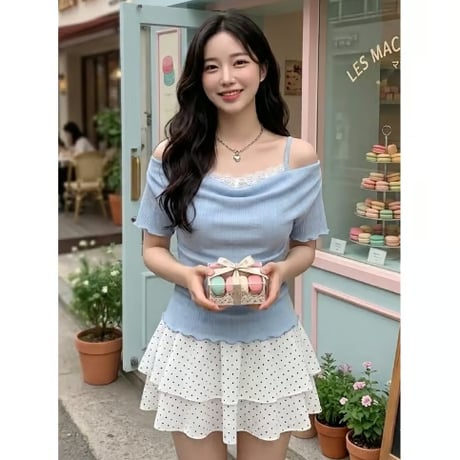 ３５レックスレースドレープTシャツ
