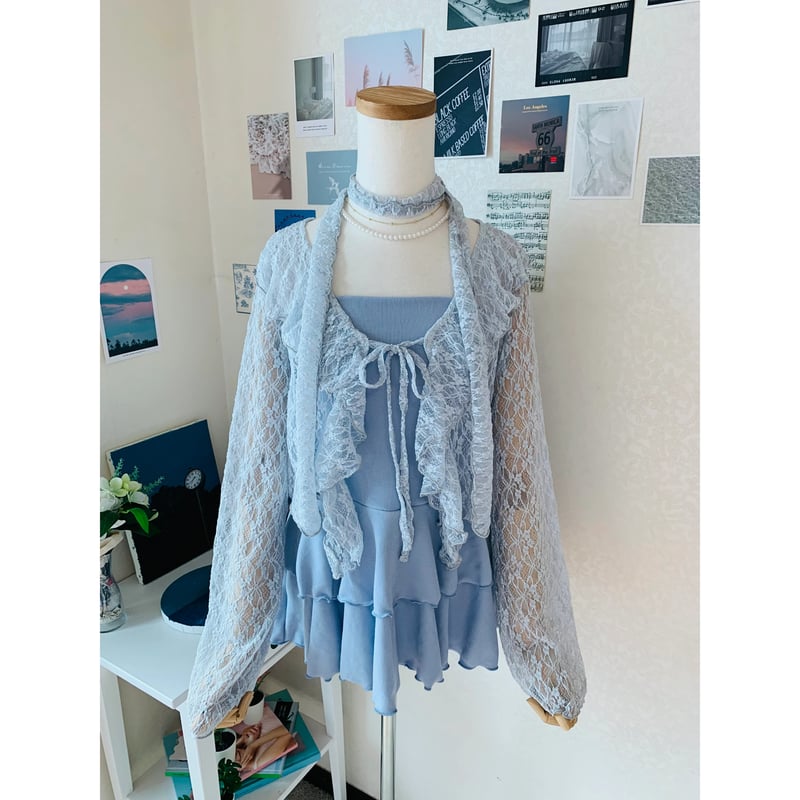 美品✨ クリスチャンラクロワ　アンサンブル　カーディガン　フリル　L　大人可愛い 美品✨ クリスチャンラクロワ アンサンブル カーディガン フリル