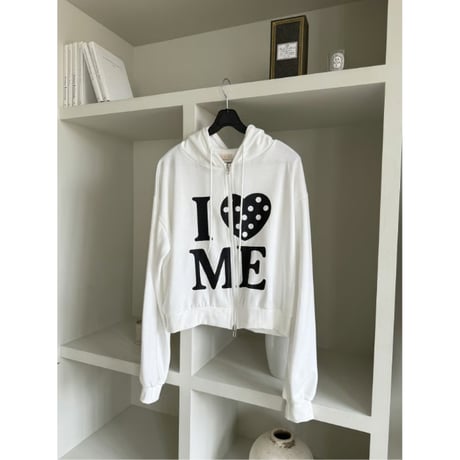 42CreamBeigeドットマイフードジップアップ