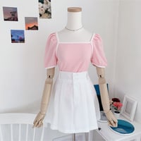 12ウェーブ配色パフTシャツ