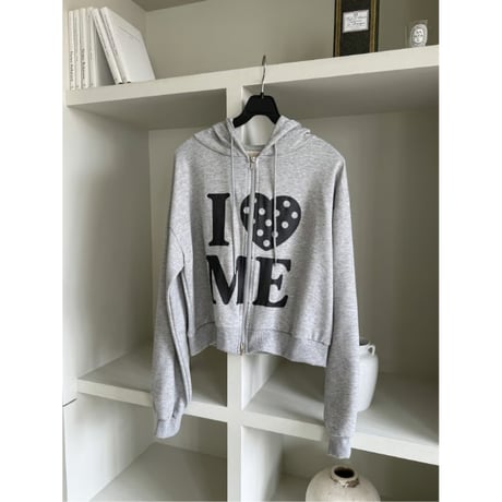 42CreamBeigeドットマイフードジップアップ