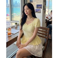 27TRシャーリングラッパフリルTシャツ