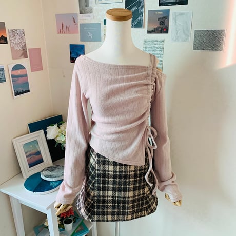 39ミルチェックミニスカート