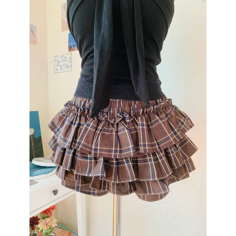 16チェック3段カンカンスカート