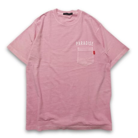 "VINTAGE WASHED" POCKET T-SHIRTS ( ITALIAN ROSE)