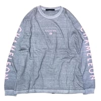 "F**k one time" DIRTY DYED L/S T-SHIRTS (BABY PINK)