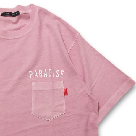 "VINTAGE WASHED" POCKET T-SHIRTS ( ITALIAN ROSE)