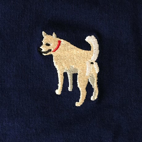 YB022　刺繍T《ワンコ》　embroidered dog tee
