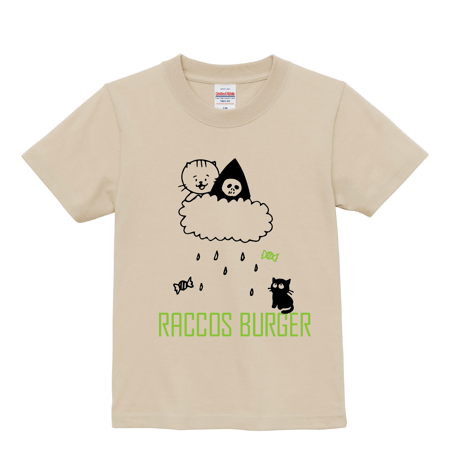 RACCOS BURGER アメちゃん KIDS Tシャツ【受注生産】(2月中旬発送予定)
