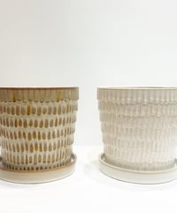 【鉢】UROKO POT   brown / white