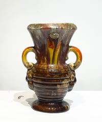 【ヴィンテージ雑貨】＃4　花器（brown &orange yellow）
