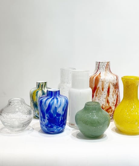 【flower vase】 yellow glass vase