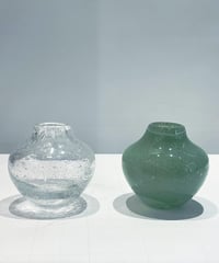 【flower vase】small buds vase   bubble /green
