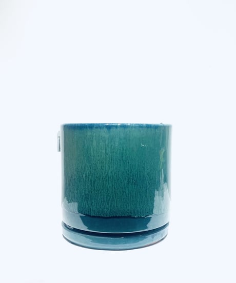 【鉢】ブルー・ターコイズグリーンの釉薬鉢 S(φ26)受け皿なし