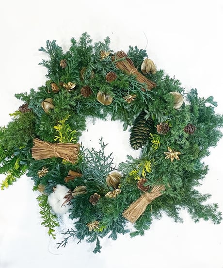 <christmas>  Brown  Wreath φ30