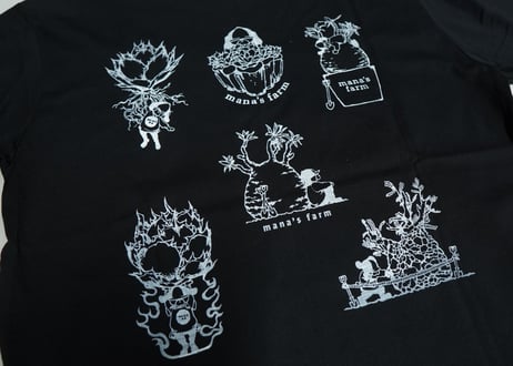 PRINTED T-SHIRT mana会長《ALL ver.》Black